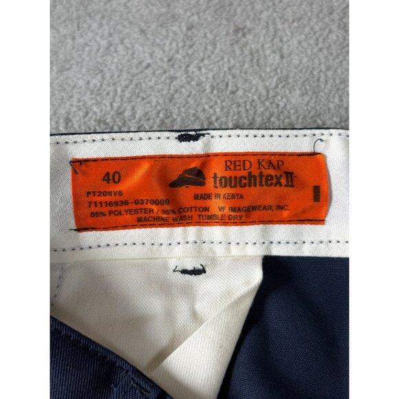 Red Kap Mens Touchtex II Workwear Khakis Heavy-Duty Blue Pants Size 40 - Picture 8 of 8